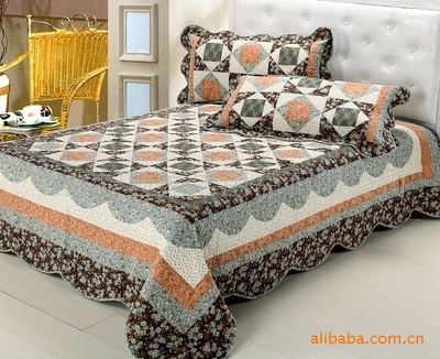 上海华丝家居用品 解码101001-外贸绗缝被全棉高档床品三件套的魅力